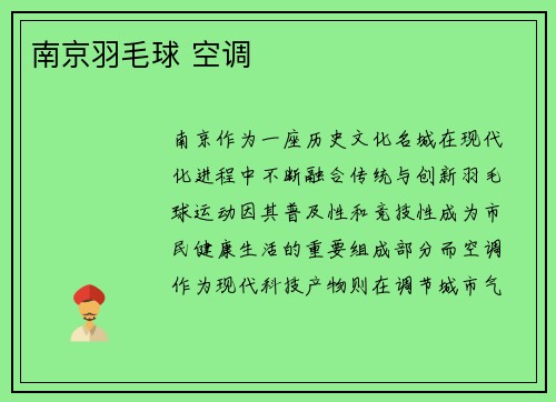 南京羽毛球 空调